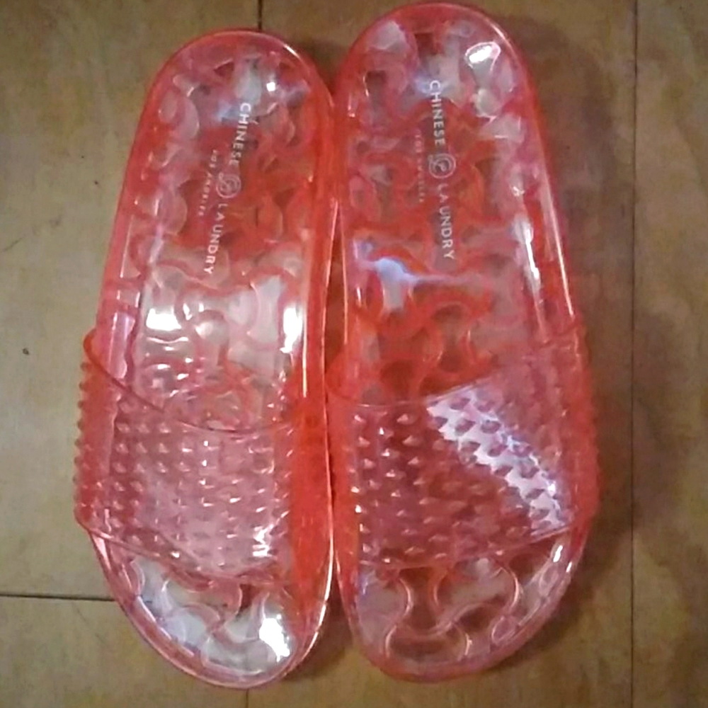 Chinese Laundry Pink Jelly Slides